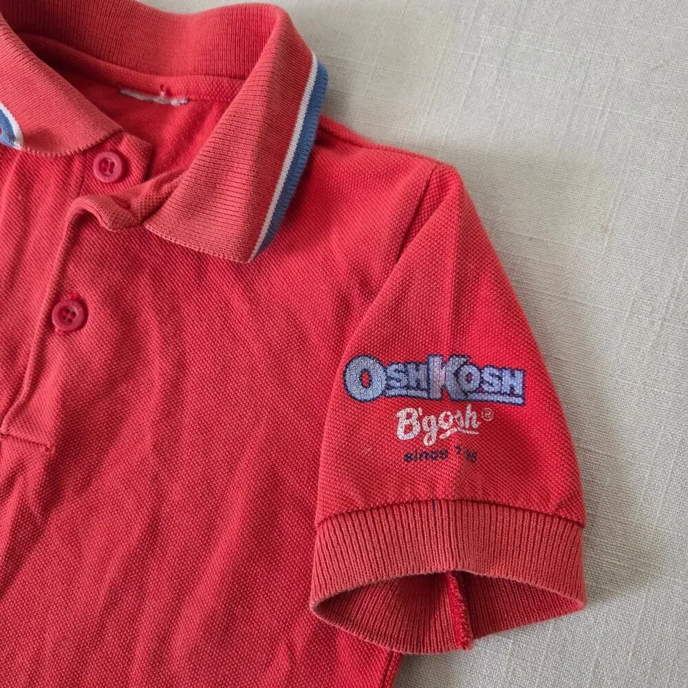 Vintage Oshkosh Red Polo Shirt 3t